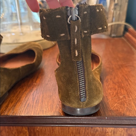 Frye Suede Ankle Strap Sandals - Olive Green Suede size 8.5 - Picture 8 of 9